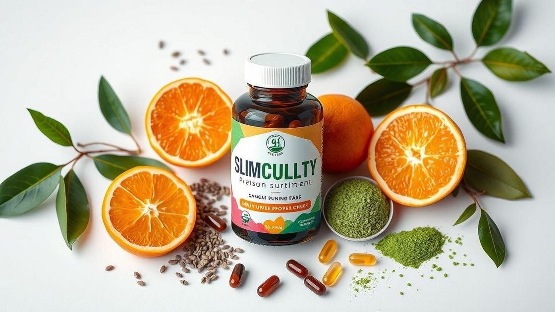 SLIMSCULPTY Suplemento vitamínico + Cromo + Spirulina + Laranja Moro + Chia + Cafeína + Vitamina B12