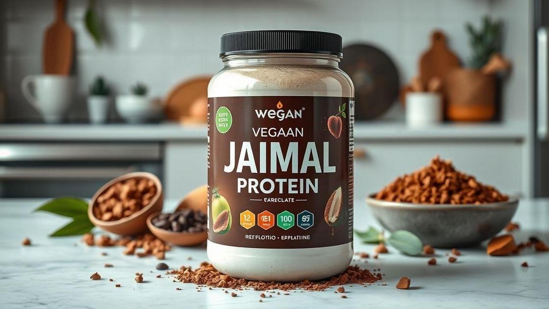 JHAMAL Suplemento Alimentar de Proteína em Pó - Sabor Chocolate - Saudável e Rico em Proteínas - Vegano, Sem Glúten