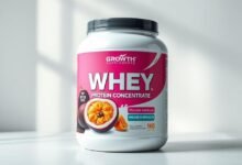 WHEY PROTEIN CONCENTRADO (1KG) - GROWTH SUPPLEMENTS (1kg, Mousse de Maracujá)