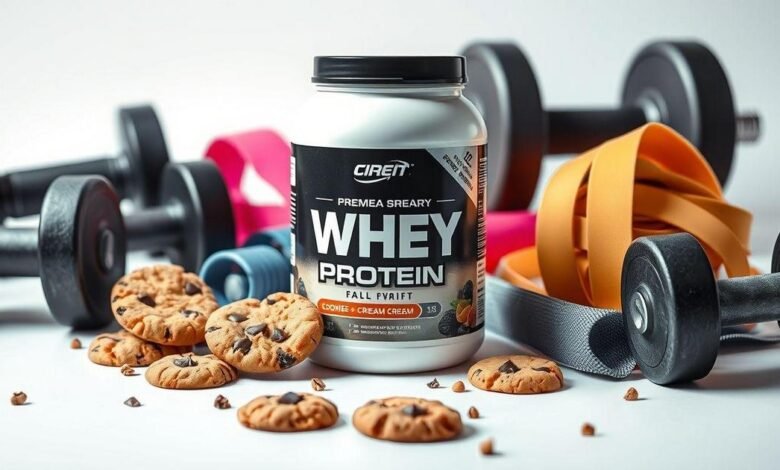 Whey Protein Concentrado Cookies Pote 900g – Contribui para o Ganho Muscular Hipertrofia